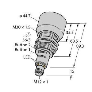 Turck - Ultraschall Taster Ultraschallsensor RU600U-EM #1610075  − 1 Stück