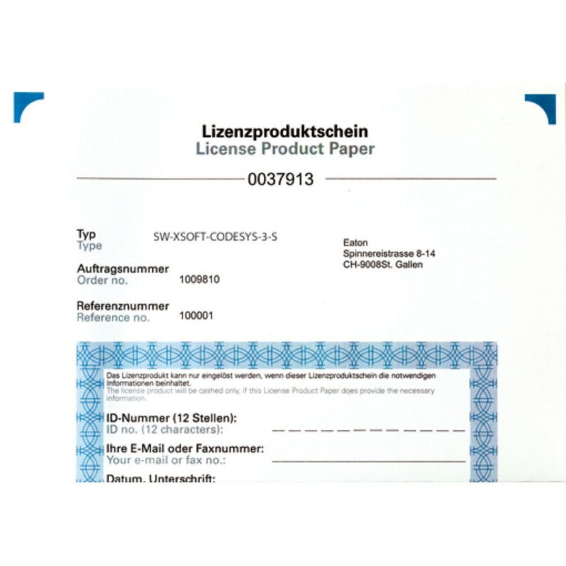 Eaton - Programmier- und Engineering-Software SPS-Programmiersoftware SW-XSOFT-CODESYS-3-S Einzelplatz-Lizenz