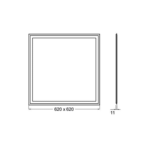 Brumberg Leuchten - Decken-/Wandleuchte LED-Panel M625 32058073 3000K