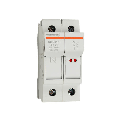 Mersen - Halter für zylindrische Sicherung Sicherungshalter CMC81NI 8x31 AC500V 25A 1+N − 6 Stück