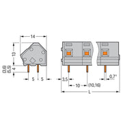 WAGO - Leiterplattenklemme 236-603 2,5mm² − 35 Stück