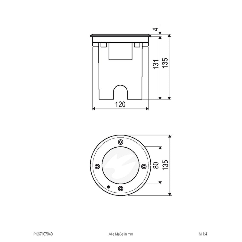 EVN Lichttechnik - Bodeneinbauleuchte LED-Bodenleuchte IP67 PC67107040 4000K
