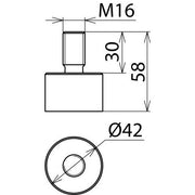 DEHN - Festpunkt für EuK-Vorrichtung Anschlussstück AS SCHW M16 30 Ausf.A m.Gewindebolz