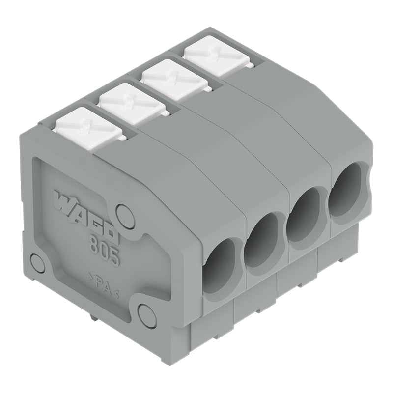 WAGO - Leiterplattenklemme 805-310 Drücker,1,5mm²,grau − 30 Stück