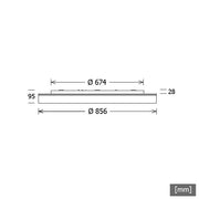 LTS Licht&Leuchten - Decken-/Wandleuchte LED-Leuchte LUNM404.830.1/DALIws 830, DALI