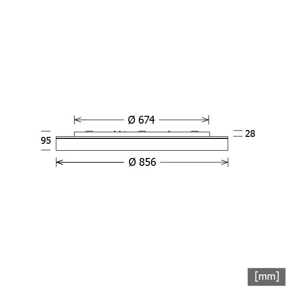 LTS Licht&Leuchten - Decken-/Wandleuchte LED-Leuchte LUNM404.830.1/DALIws 830, DALI