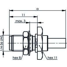 Telegärtner - Koax-Steckverbinder SMA-Kabeleinbaubuchse cr 100024687 AU, G8 (RD-316) − 5 Stück