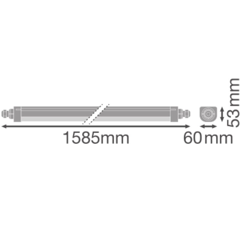 Ledvance - Decken-/Wandleuchte LED-Feuchtraumleuchte DPCO.TH1500V50W865PS 865, IP66