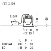 Zumtobel Group - Downlight/Strahler/Flutlicht LED - Einbauleuchte PANOS EVO  #62907034 3000K DALI weiß