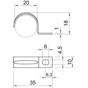 OBO Bettermann - Befestigungsschelle für Kabel/Rohre Befestigungsschelle 604 20 G galv.vz