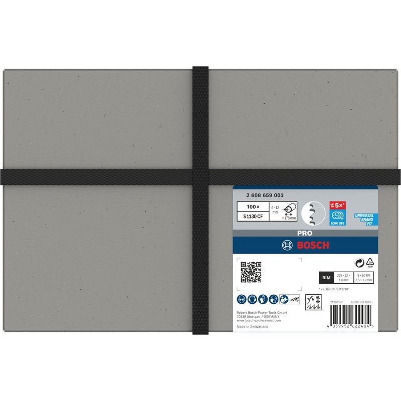 Bosch - Säbelsägeblatt PRO Thick Metal Demolition 2608659003 S1130CF − 100 Stück