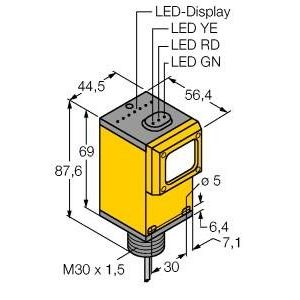 Turck - Lichtleitersensor/Lichtleiterverstärker Opto Sensor Q45VR2FP W/30 Lichtleiter