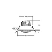 Brumberg Leuchten - Downlight/Strahler/Flutlicht LED-Einbaustrahler 350mA 38180033 3000K mattchrom