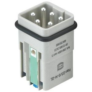 Harting - Kontakteinsatz für Rechtecksteckverbinder Stifteinsatz 09120052634 Han Q5/0-M-QL 1,5mm