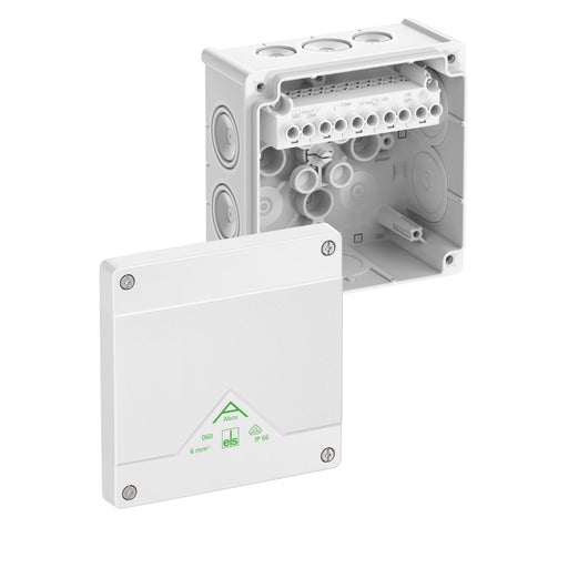 Spelsberg - Dose, Gehäuse für Montage auf der Wand/Decke Abzweigkasten Abox 060-6²/w IP66, 6qm