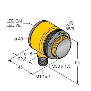 Turck - Reflexions-Lichtschranke Reflexionslichtschranke T30AW3LPQ3 − 1 Stück