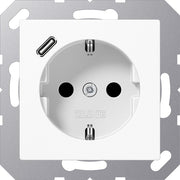Jung - Steckdose SCHUKO Steckdose A 1520-18 C WW mit USB Typ C