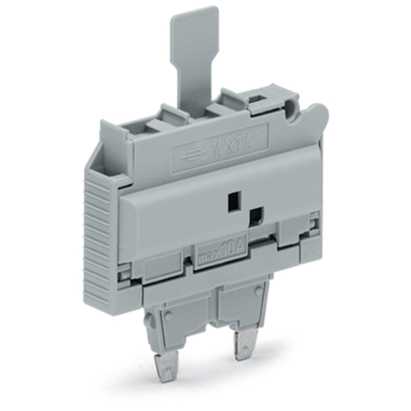 WAGO - Bauelementestecker Sicherungsstecker 2006-931/099-000 Einsatz " x 1",grau − 25 Stück