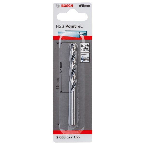 Bosch - Bohrer Metallspiralbohrer HSS 2608577165 PointTeQ DIN 338 5,0