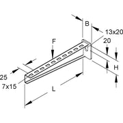 Niedax - Ausleger für Kabeltragsystem Wandausleger KTA 200 E5