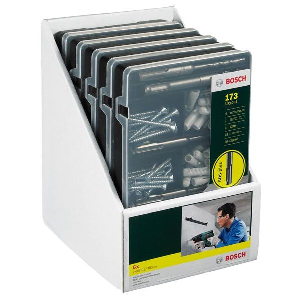 Bosch - Werkzeugset Fixier-Set 173-teilig, 2607017163 Bohrer Dübel
