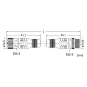 WAGO - Konfektioniertes Sensor-Aktor-Kabel Sensor-/Aktorleitung 756-6401/030-015 M12A-Buchse, axial − 1 Stück
