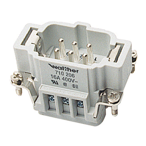 Walther Werke - Kontakteinsatz für Rechtecksteckverbinder Stifteinsatz B6 710773 0,5-4qmm 20-12AWG