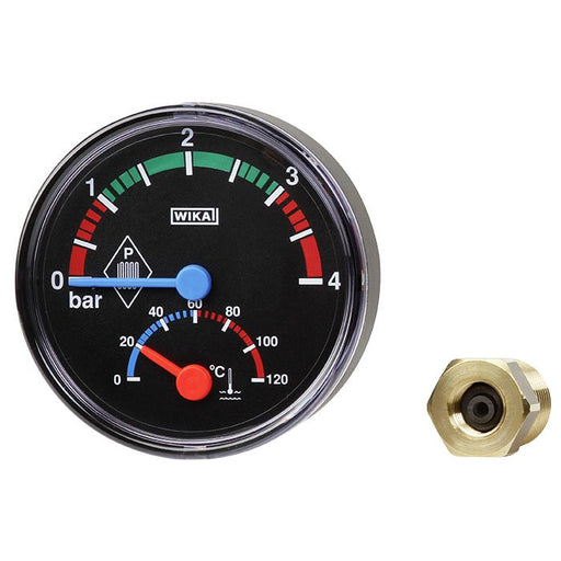 Wika Wiegand - Mano-Thermometer BimTherm TMH10.080ECO rue 14142572 4bar 0..120° G1/4B