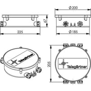 Telegärtner - LWL-Steckverbinder Kleinverteiler 100022303 mit 2 ODS Adaptern