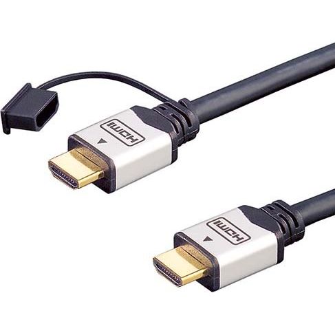E+P Elektrik - Konfektioniertes A/V-Kabel HDMI High-Speed-Kabel HDMI 401/5 Ethernet,5m,si/sw