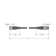 Turck - Konfektioniertes Sensor-Aktor-Kabel Verbindungsleitung RKH4.4-5-RSH4.4/TFG TPE − 1 Stück