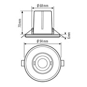 ESYLUX - Bewegungsmelder/Präsenzmelder komplett Bewegungsmelder UP PD-FLAT-E360i/8RD WH rund weiß