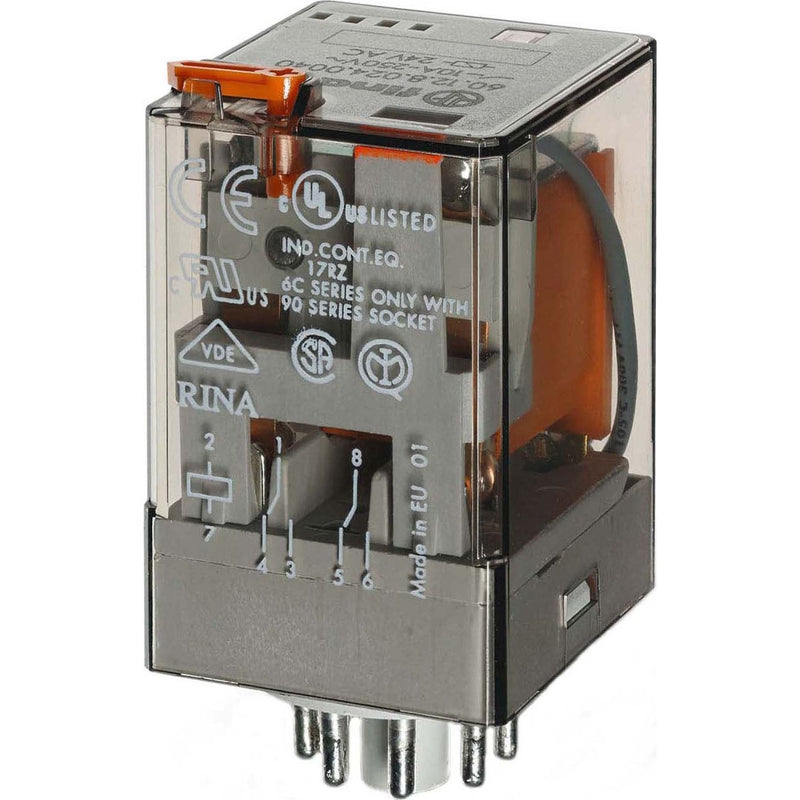 Finder - Schaltrelais Strom-Steckrelais 60.12.4.011.0040 − 10 Stück