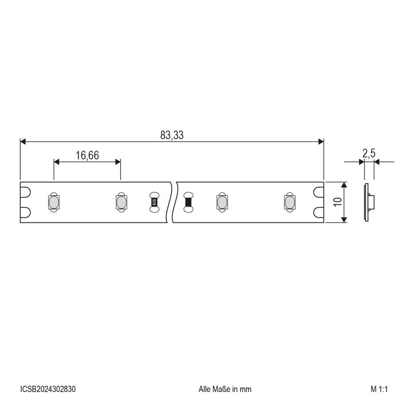 EVN Lichttechnik - Lichtschlauch/-band LED-Strip ICSB2024302830 5m blau IC 24VDC