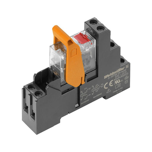Weidmüller - Schaltrelais Relaiskoppler m.Prüftaste RCIKIT 24VAC1COLD/PB 24V/31,6mA AC − 10 Stück