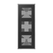 Jung - Abdeckrahmen Glasrahmen 3fach AV 583 GLM SW schwarz (Glas)