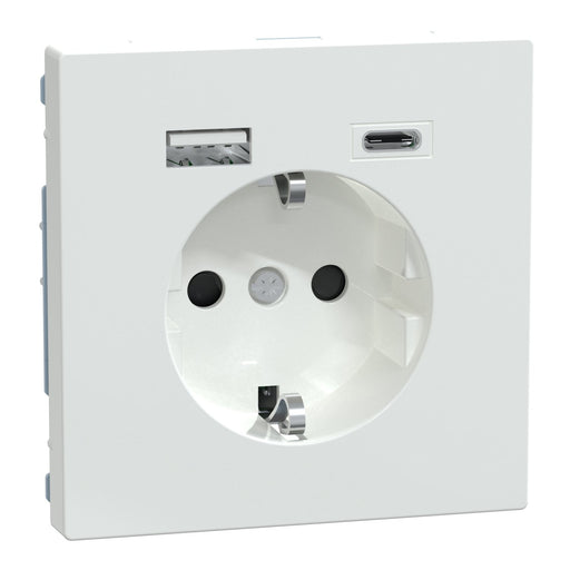 Merten - Steckdose Schuko Steckdose MEG2367-6035 mit USB Ladegerät