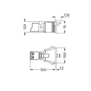 WAGO - Geräteanschluss für steckbare Gebäudeinstallation Snap-In-Stecker 890-772 2-polig,Kod. B,hgn − 50 Stück