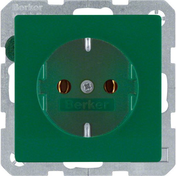 Berker - Steckdose SCHUKO-Steckdose 47436013 grün samt