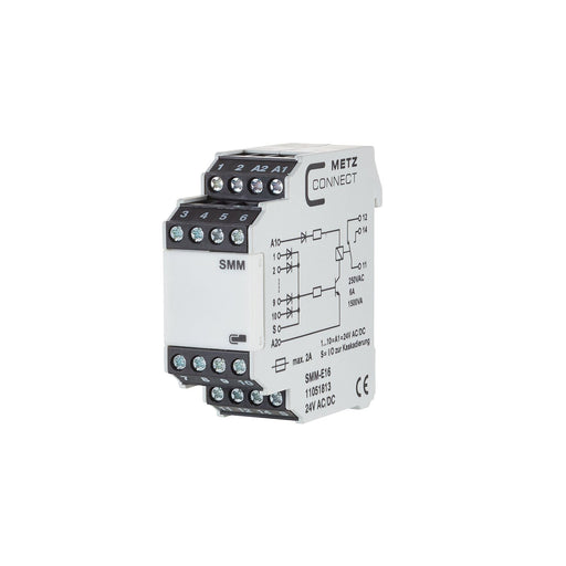 Metz Connect - Baustein für Schutzbeschaltung Meldemodul SMM-E16 24VAC/DC