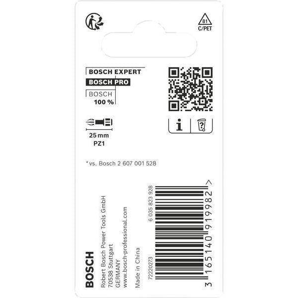Bosch - Bit PRO Pozidriv Impact Bit, 2608522400 PZ1, 25 mm, 2-tlg