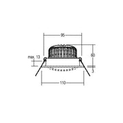 Brumberg Leuchten - Downlight/Strahler/Flutlicht LED-Einbaustrahler 350 mA 12491083