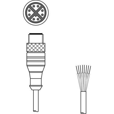 Leuze - Konfektioniertes Sensor-Aktor-Kabel Anschlussleitung KS GB-M12-8A-P7-100