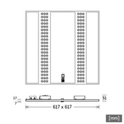 LTS Licht&Leuchten - Decken-/Wandleuchte LED-Einlegeleuchte M625 OPTR1060625840ORGRws 840, DALI