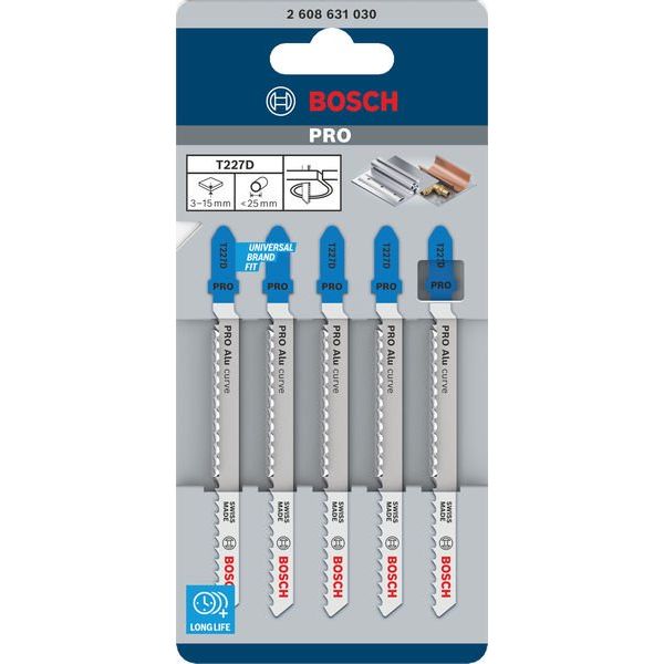Bosch - Stichsägeblatt PRO Alu curve T227D 2608631030 Stichsägeblatt 100 − 10 Packung