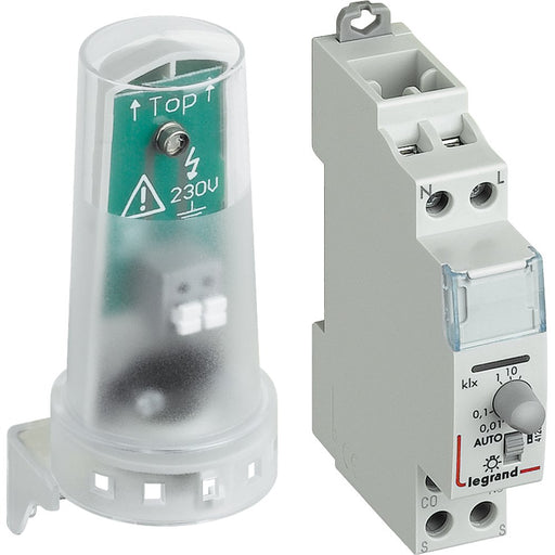 Legrand - Dämmerungsschalter Reiheneinbau Dämmerungsschalter Legrand 412623 inkl. Lichtfänger