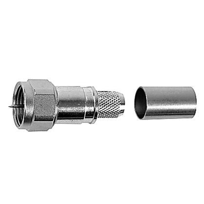 Telegärtner - Koax-Steckverbinder F-Kabelstecker HDTV Cr/Cr 100025622 G48 1.6/7.3 − 5 Stück