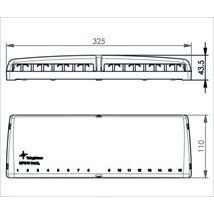 Telegärtner - Patchpanel Kupfer Mini-Verteiler leer 100021395 MPD16 apws TH35