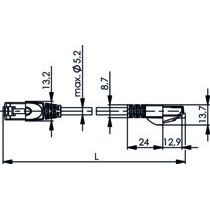 Telegärtner - Patchkabel Kupfer Patchkabel S/FTP 6A 100008271 gr 2,0m LSZH, IEC