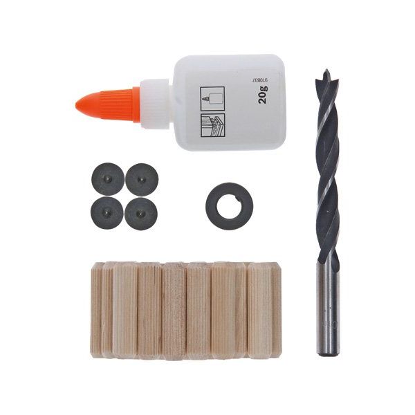 Bosch - Stab-/Riffeldübel 27-tlg. Holzdübel-Set, 2607000543 10 mm